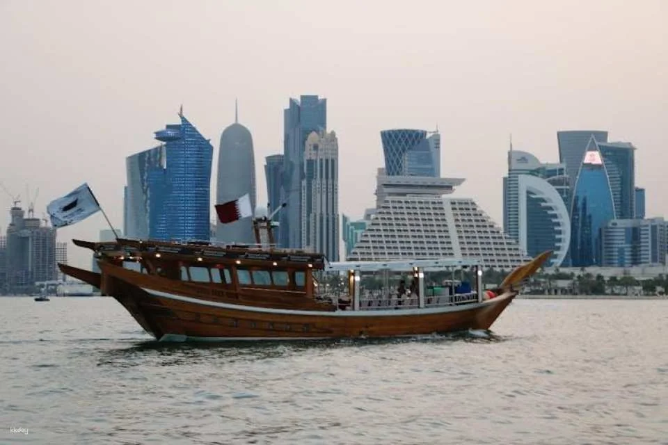 Doha sightseeing cruise onboard an Arabic dhow boat