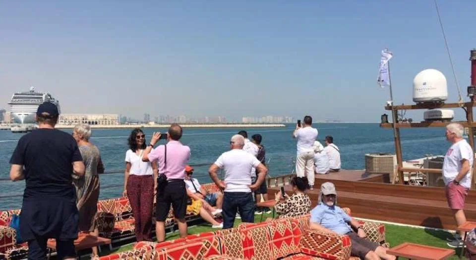 Doha sightseeing cruise onboard an Arabic dhow boat
