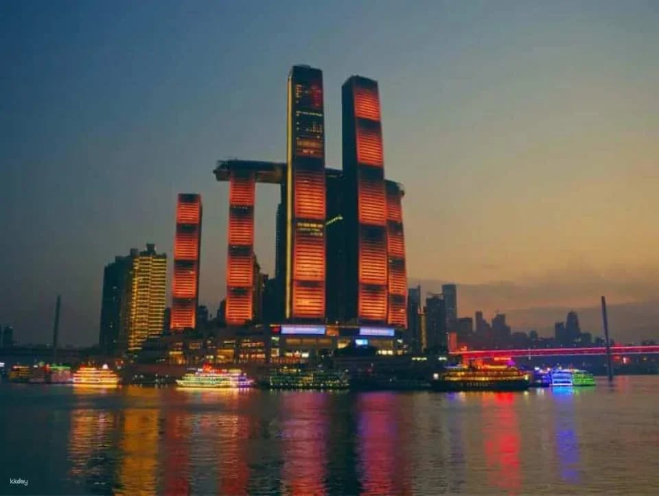 Chongqing Two Rivers and Four Banks Immersive Night Tour: Two Rivers Cruise + Xiahaoli + Night View by Car + Door-to-Door Pickup and Drop-off