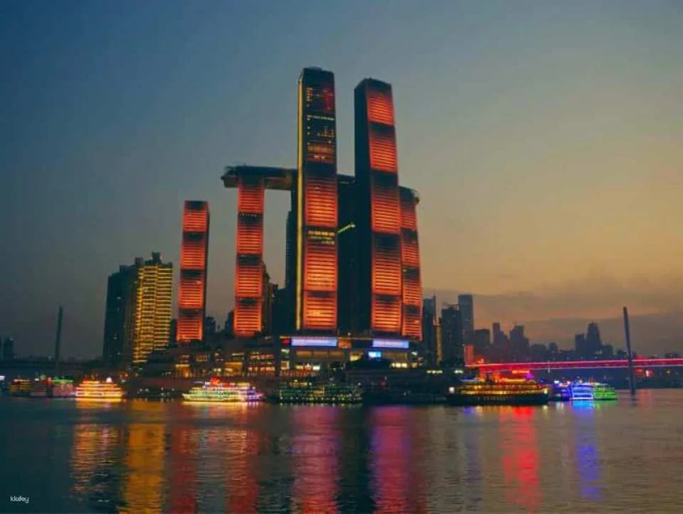 Chongqing Two Rivers and Four Banks Immersive Night Tour: Two Rivers Cruise + Xiahaoli + Night View by Car + Door-to-Door Pickup and Drop-off