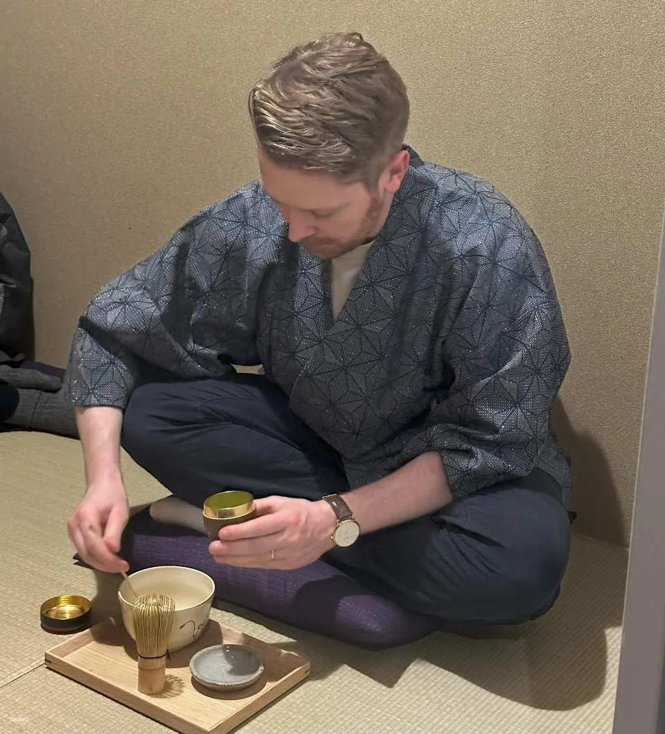 Tea Ceremony, Calligraphy in 150 year old Kyoto Machiya with Kamogawa View
