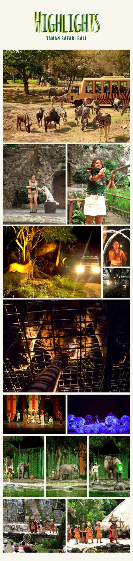 [Bali] Safari Marine Park Admission Ticket - Choose from Jungle Hopper, Dragon Night, Rhino Safari