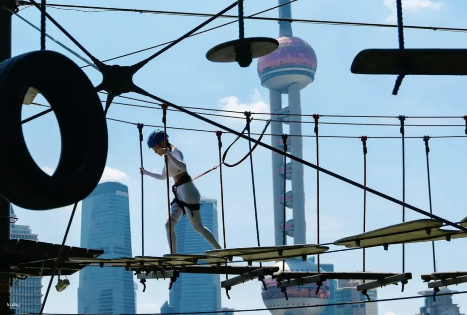 [China] Shanghai Magic City Matrix (Challenge Shanghai's only high-altitude climbing park and conquer 94 levels in one go)