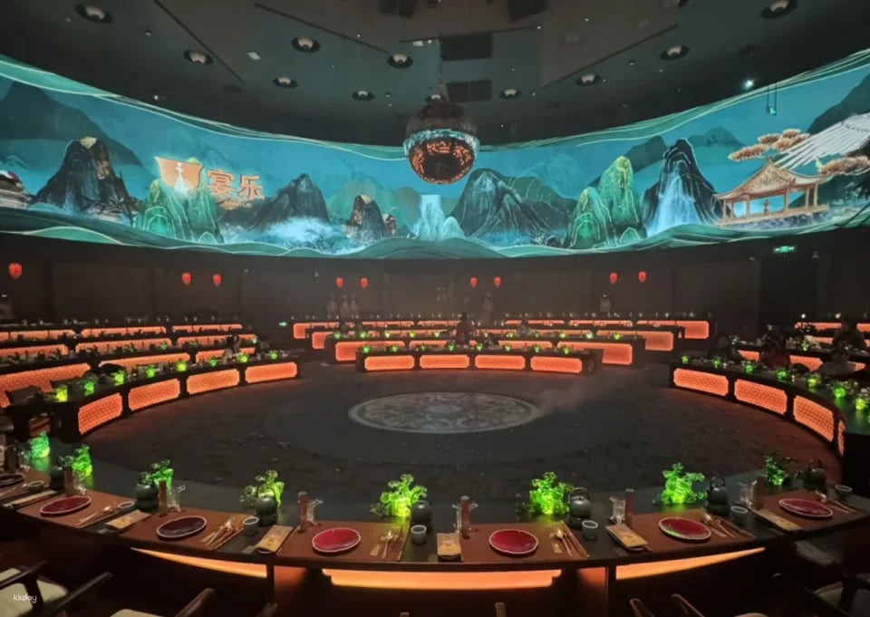 China | Shanghai Yantianxia Banquet [360° Holographic Circular Large Screen Immerses You in a Palace Banquet Experience: Court-Style Banquet + Spectacular Song and Dance Performances + Optional Exquisite Costumes]