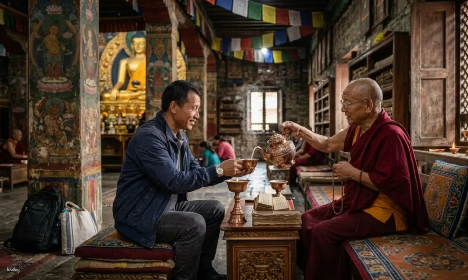 Tea with a Monk in Kathmandu: Authentic Buddhist Culture Experience