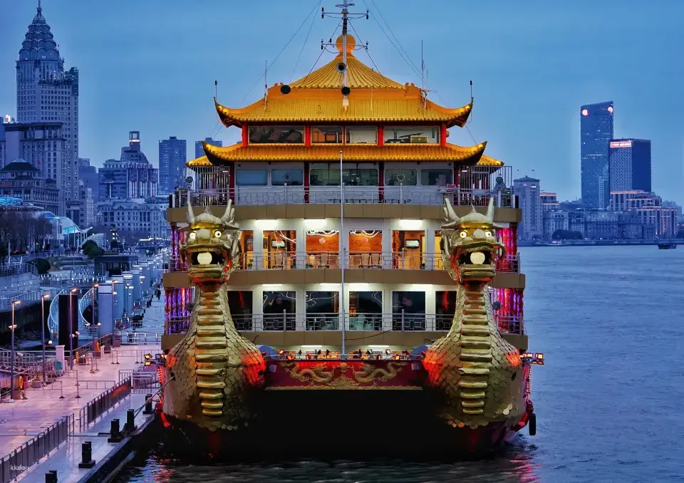 Shanghai Huangpu River Night Cruise | 5 Ways to Experience (Optional Cruise + Buffet / Yu Garden / Magnolia Observation Deck / 80-min Foot Massage)