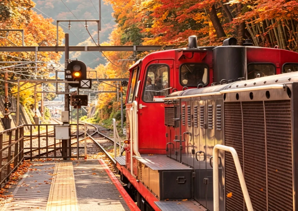 Sagano Romantic Train in Arashiyama, Kyoto - Reserved 'Rich' Car (Car No. 5) Available