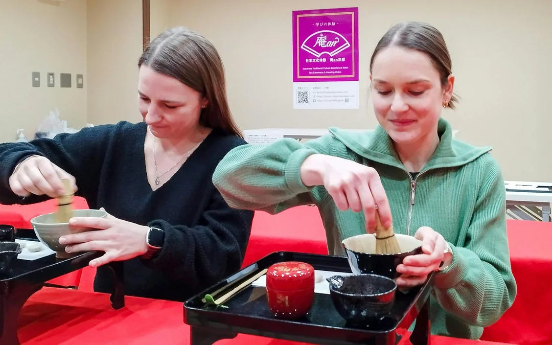 Kyoto Karasuma Area: Tea Ceremony Experience with Japanese Traditional Sweets Making Image 3