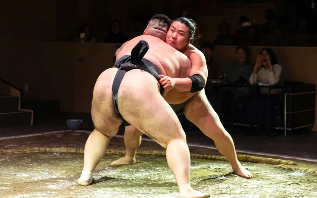 Kyoto Sumo Entertainment Show with Chicken Hot Pot and Photo Image 2