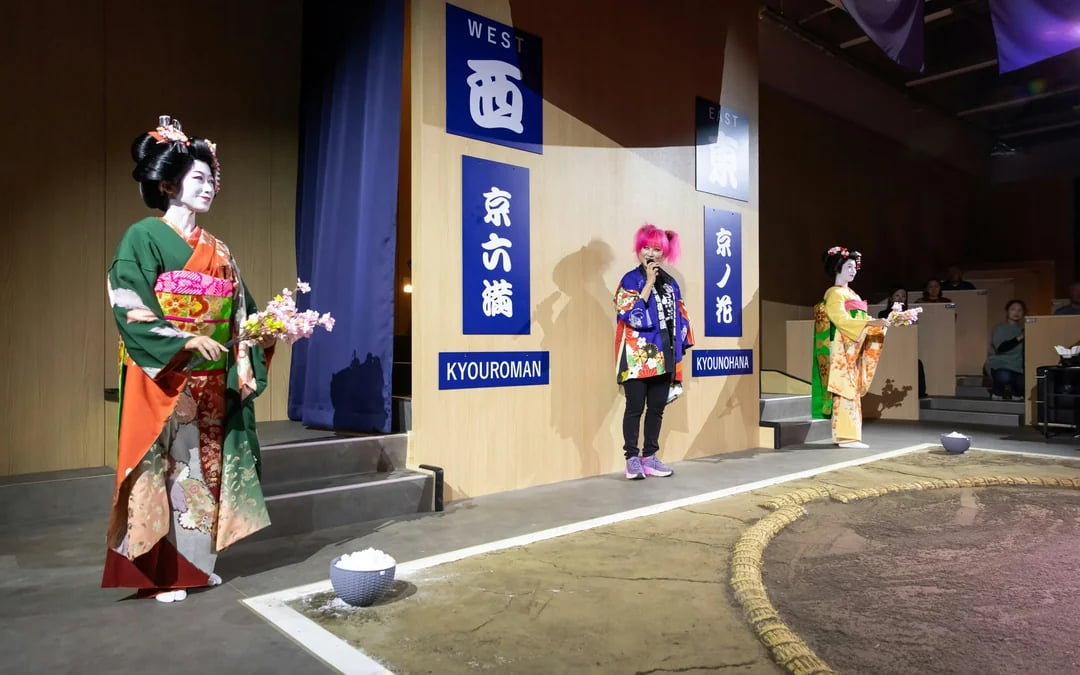 Kyoto Sumo Entertainment Show with Chicken Hot Pot and Photo Image 3