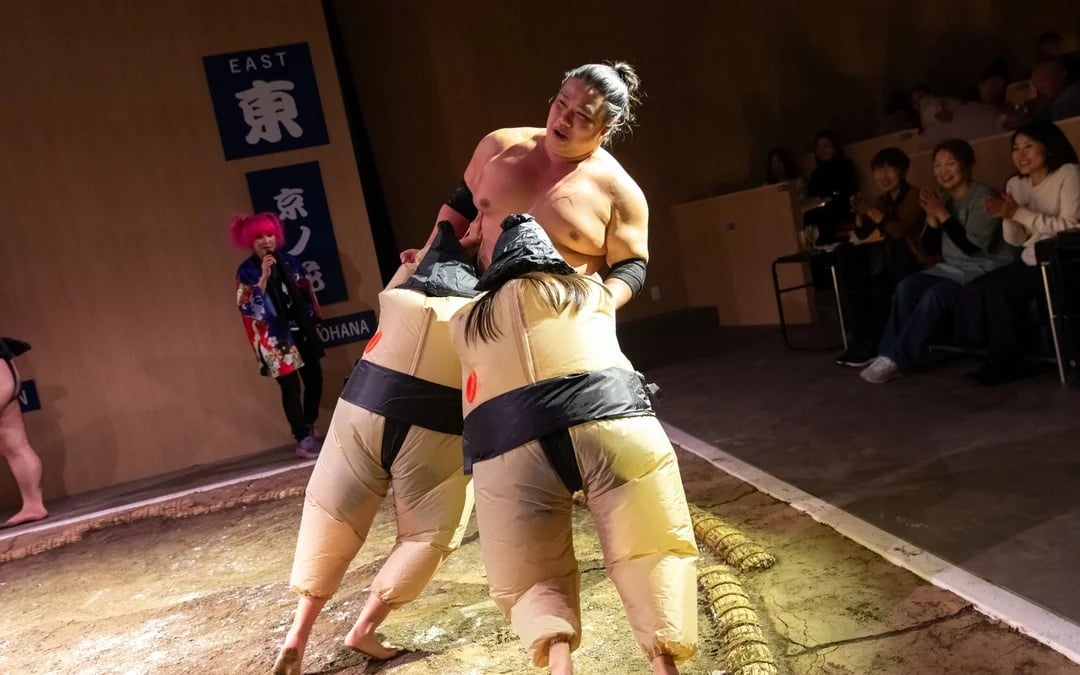 Kyoto Sumo Entertainment Show with Chicken Hot Pot and Photo Image 8