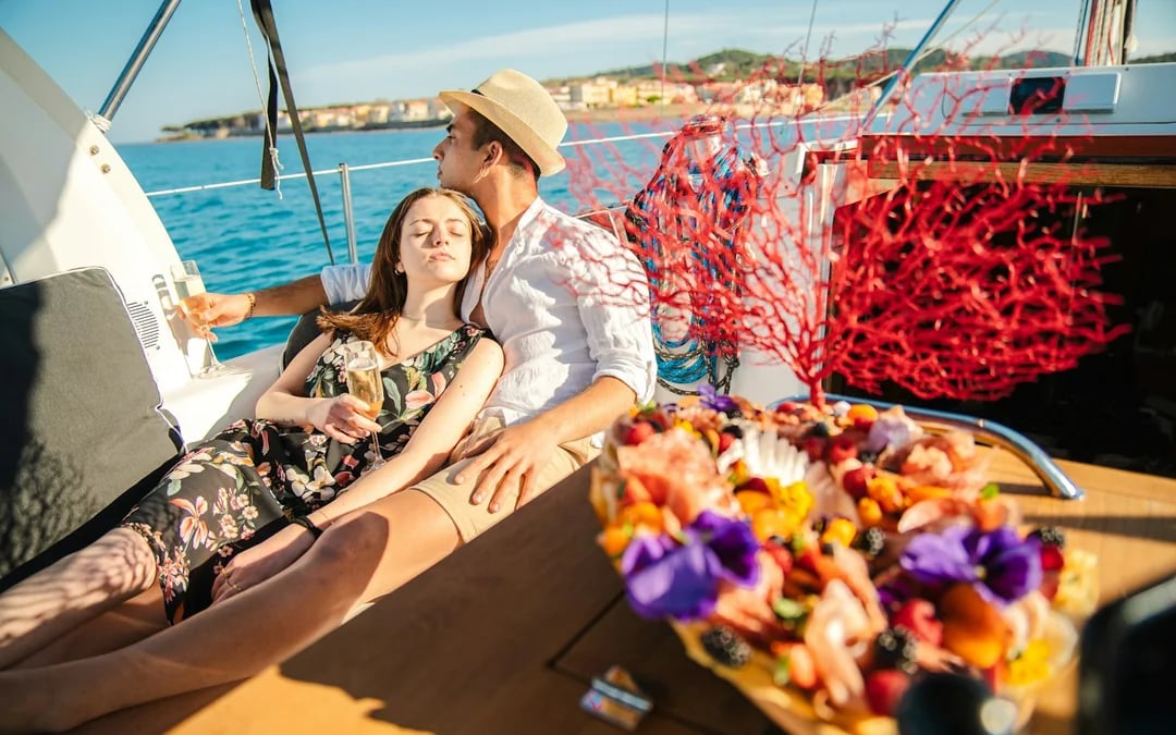 La Caletta Sunset Sailboat Cruise with Aperitif Image 1