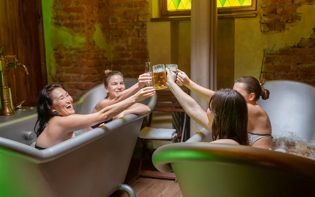 Letna Beer and Wine Spa with Salt Cave Access and Unlimited Drinks Image 1