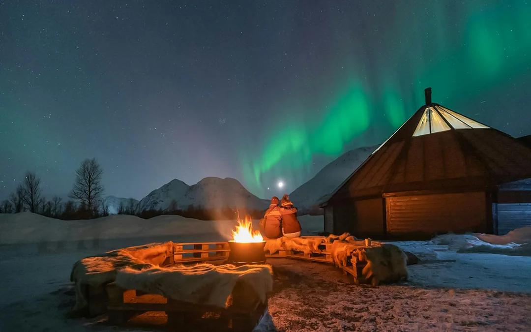 Levi: Northern Lights with Campfire & Barbecue Image 2