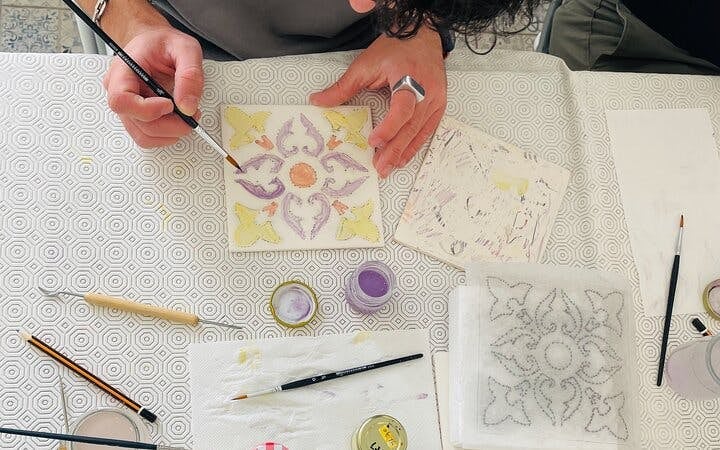 Lisbon Tile Painting Workshop in Artist’s Studio with Local Artist Guidance and Materials Included Image 9