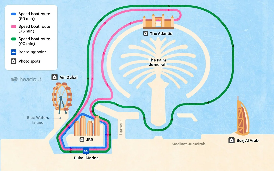 Love Boats Palm Jumeirah 60/75/90 Minutes Tour Image 3