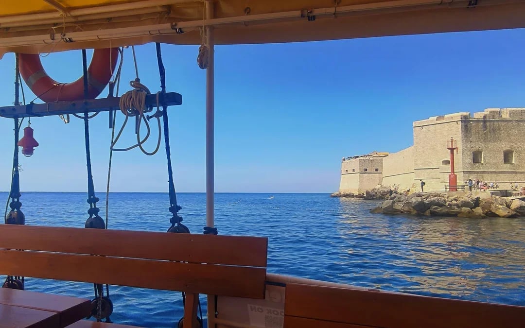 Lunch on Board in Front of Dubrovnik City Walls Image 6