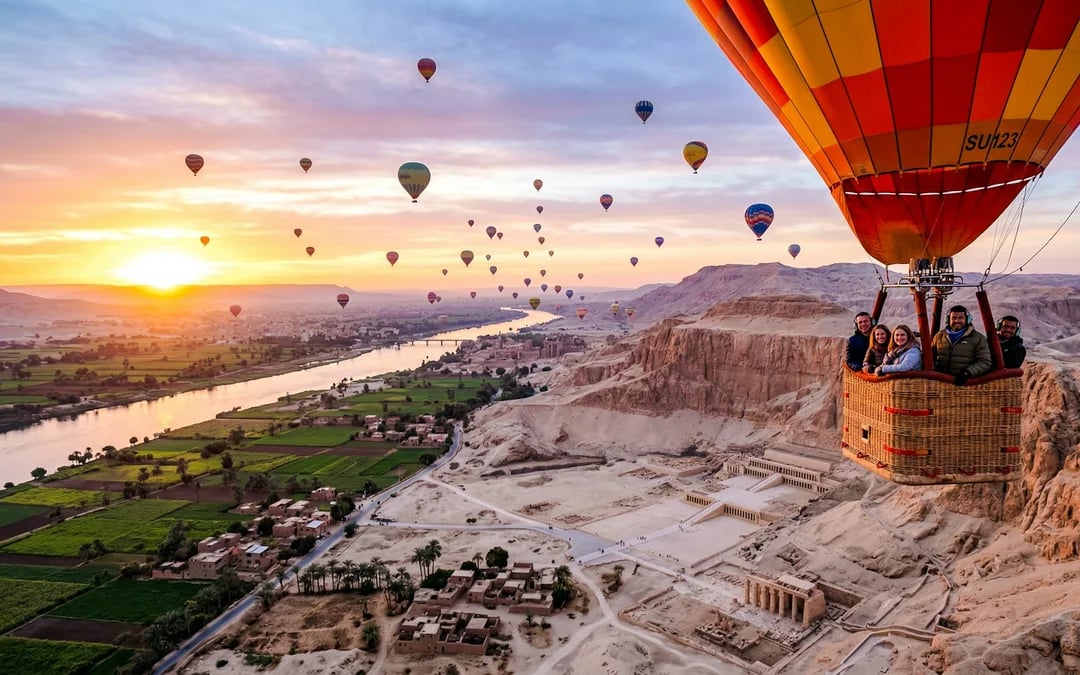 Luxor Sunrise Hot Air Balloon Flight with Round-Trip Transfers Image 2