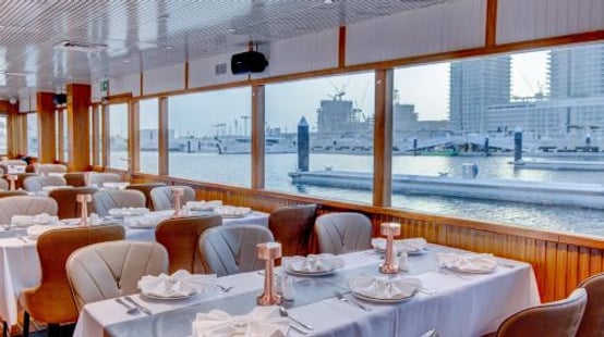 Luxury Dinner Cruise Dubai Marina - Celeste Admission Ticket+International Buffer Dinner (Veg & Non Veg Dishes) (Adult)