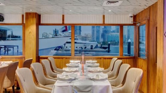 Luxury Dinner Cruise Dubai Marina - Celeste Admission Ticket+International Buffer Dinner (Veg & Non Veg Dishes) (Adult)