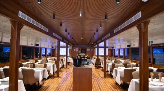 Luxury Dinner Cruise Dubai Marina - Celeste Admission Ticket+International Buffer Dinner (Veg & Non Veg Dishes) (Adult)