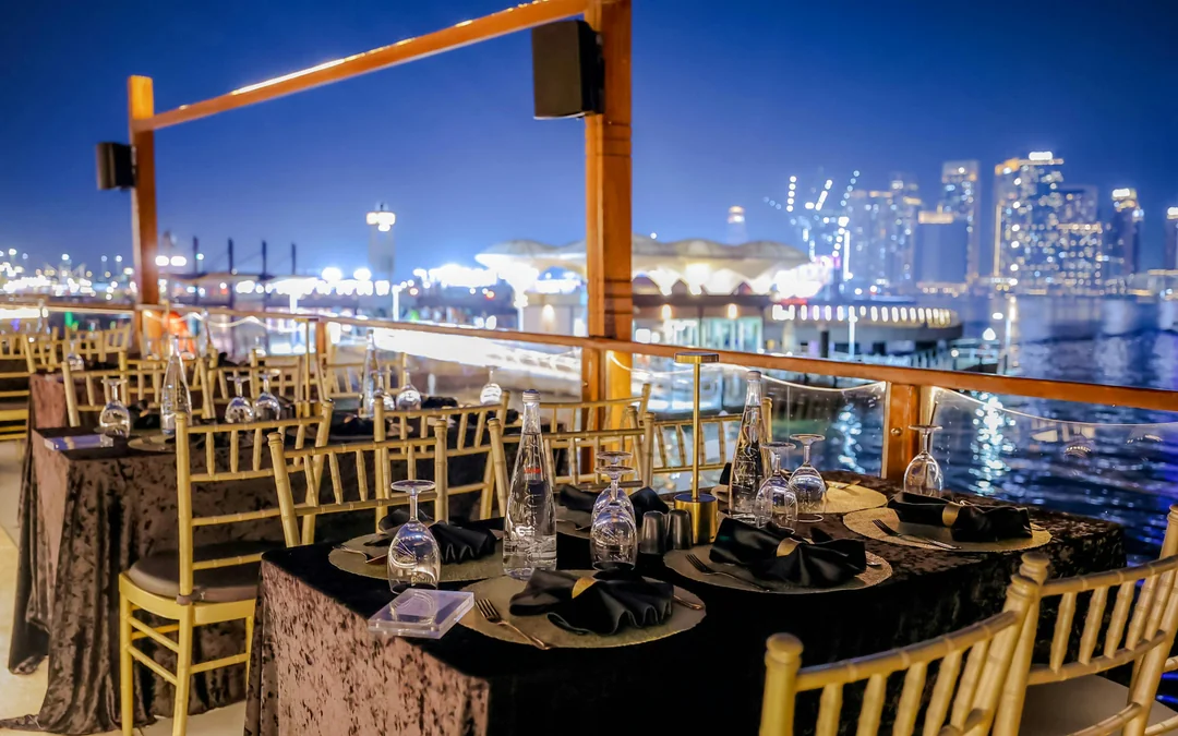Luxury Dubai Canal Dinner Cruise with La Perle Show Gold Pass Image 2
