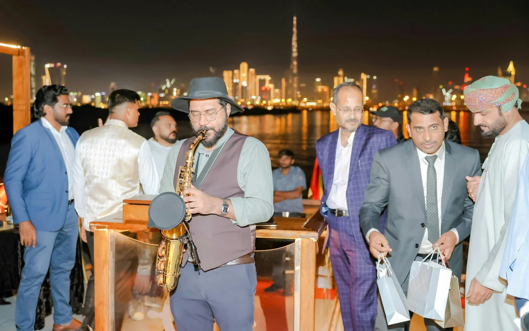Luxury Dubai Canal Dinner Cruise with La Perle Show Gold Pass Image 3