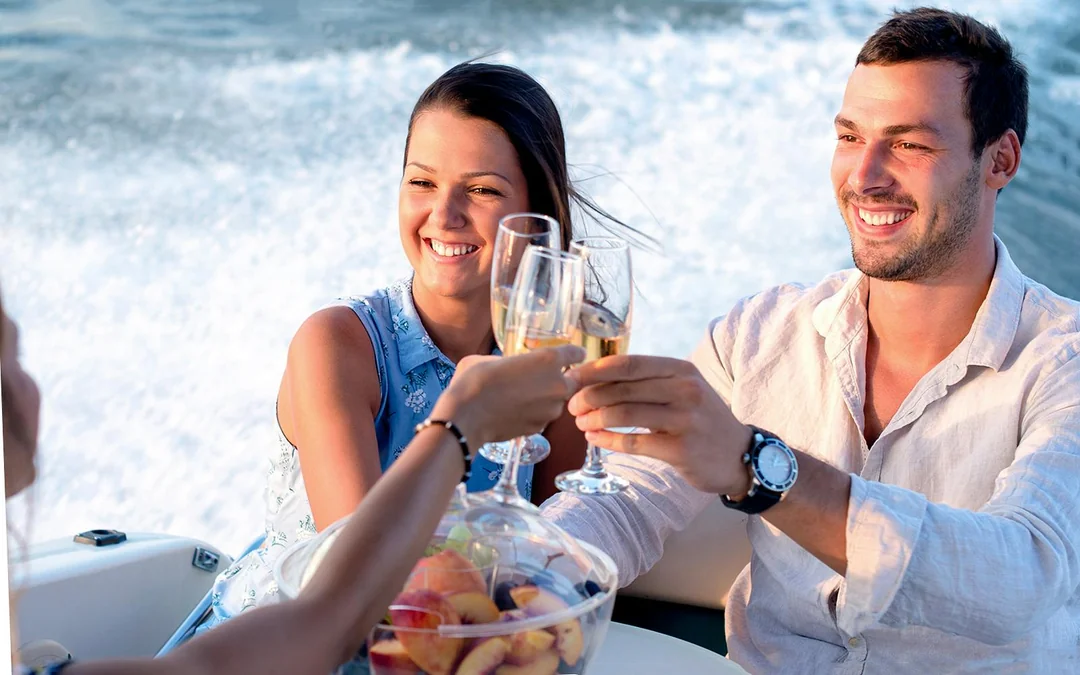 Majestic Day or Sunset Semi-Private Santorini Catamaran Cruise with Meal & Beverages Image 5
