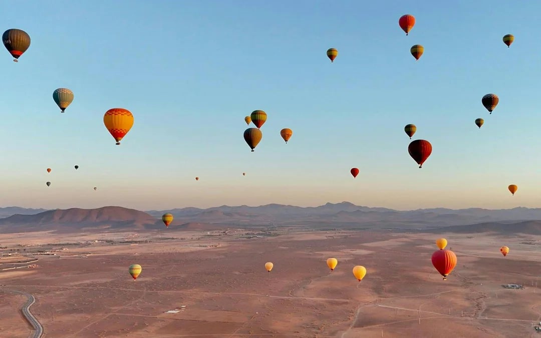 Marrakech Sunrise Hot Air Balloon Flight with Luxury Rooftop Breakfast Image 6