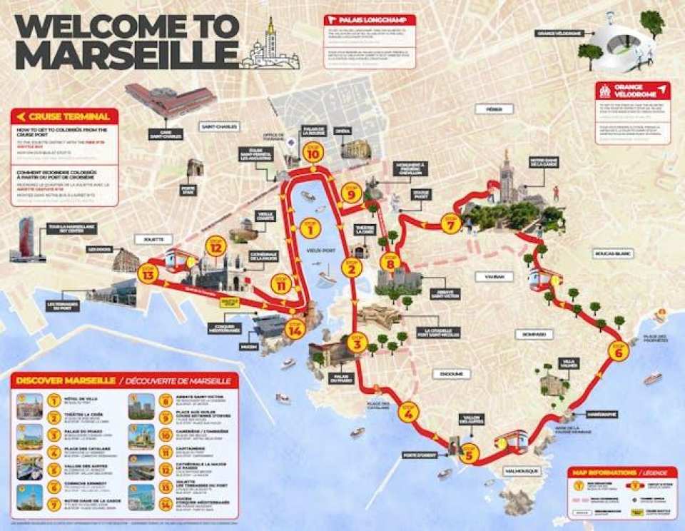 Marseille hop-on hop-off city bus tour