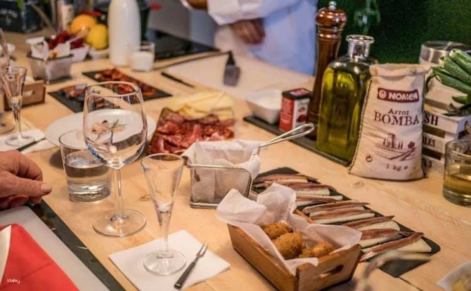 Mediterranean cooking class, tapas sampling and dinner