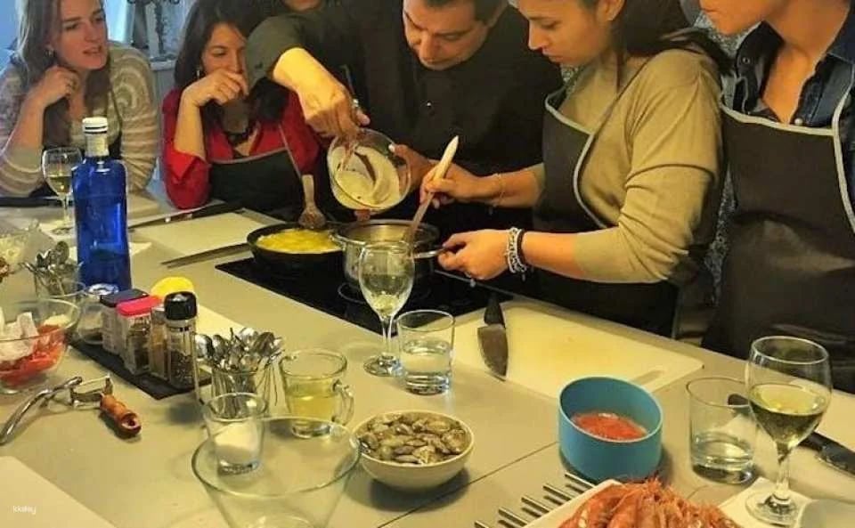Mediterranean cooking class, tapas sampling and dinner
