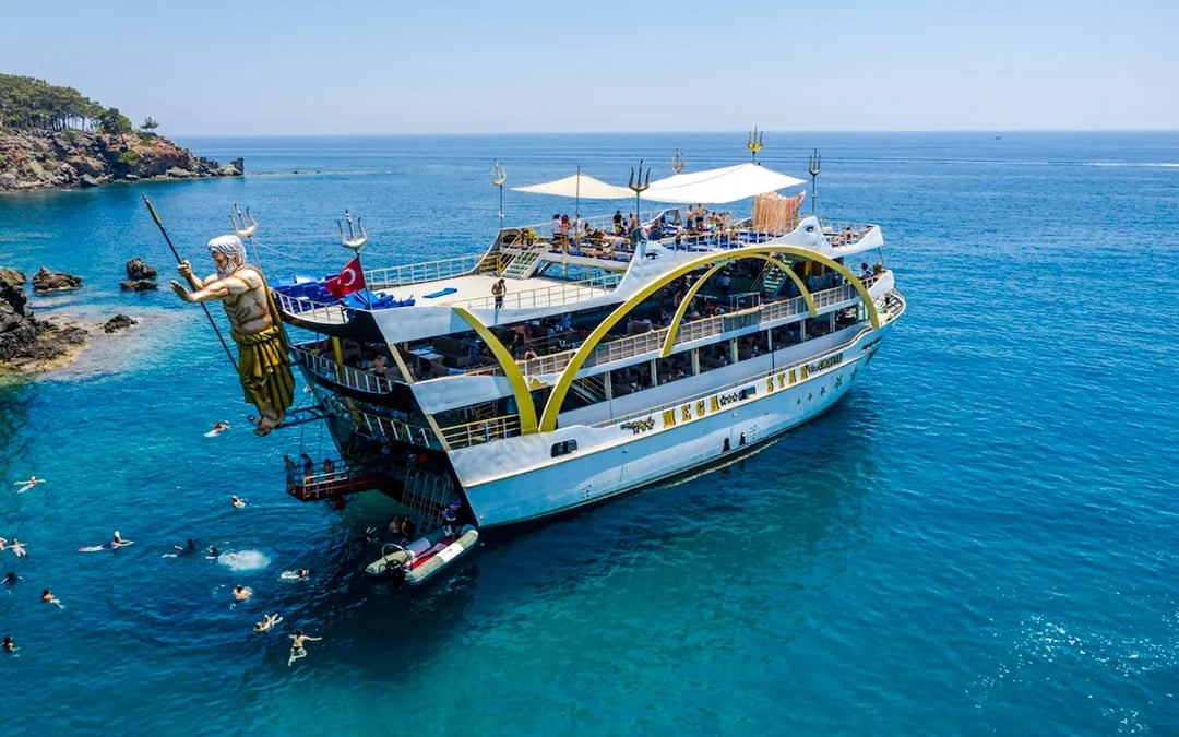 Mega Star Antalya-Kemer Boat Cruise with Lunch and DJ Image 6