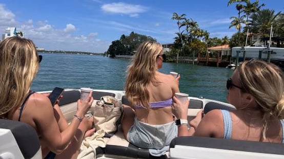 Miami Private Boat Tour | Sunset, Snorkeling & Dolphin Spotting experience image 3
