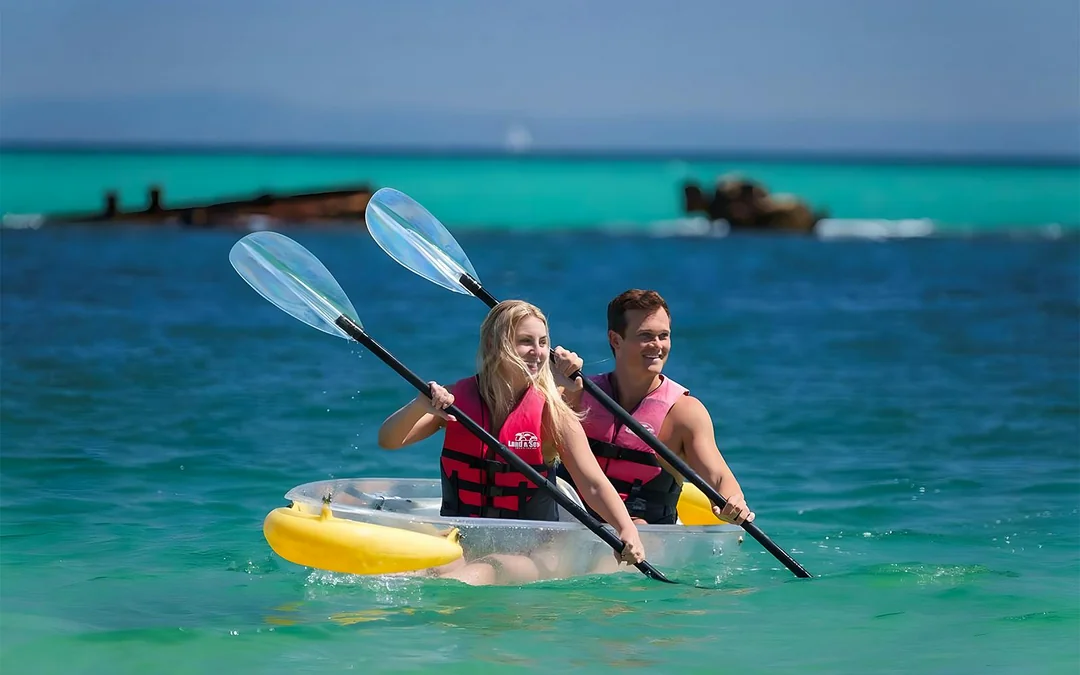 Moreton Island: Tangalooma Wrecks Snorkel, Clear Kayak, & 4WD Desert Tour with Lunch Image 2