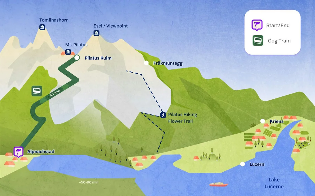 Mount Pilatus: Cogwheel Train & Cable Car Round-Trip Tickets Image 2