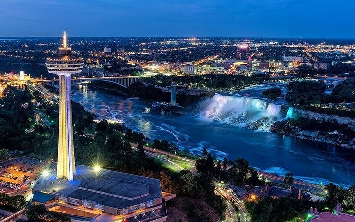 Niagara Falls Walking Tour with Skylon Tower Observation Deck and Reserved Fireworks Viewing Image 1
