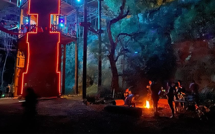 Night Zipline Adventure with Campfire S'mores Image 2