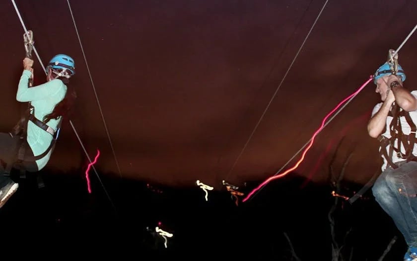 Night Zipline Adventure with Campfire S'mores Image 4