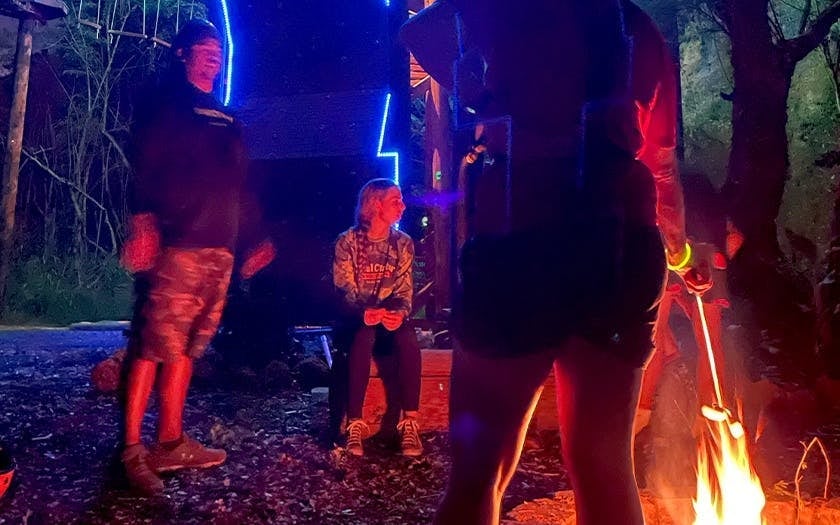 Night Zipline Adventure with Campfire S'mores Image 6