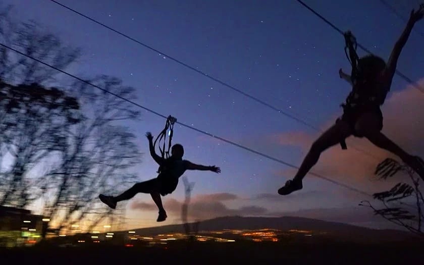Night Zipline Adventure with Campfire S'mores Image 7