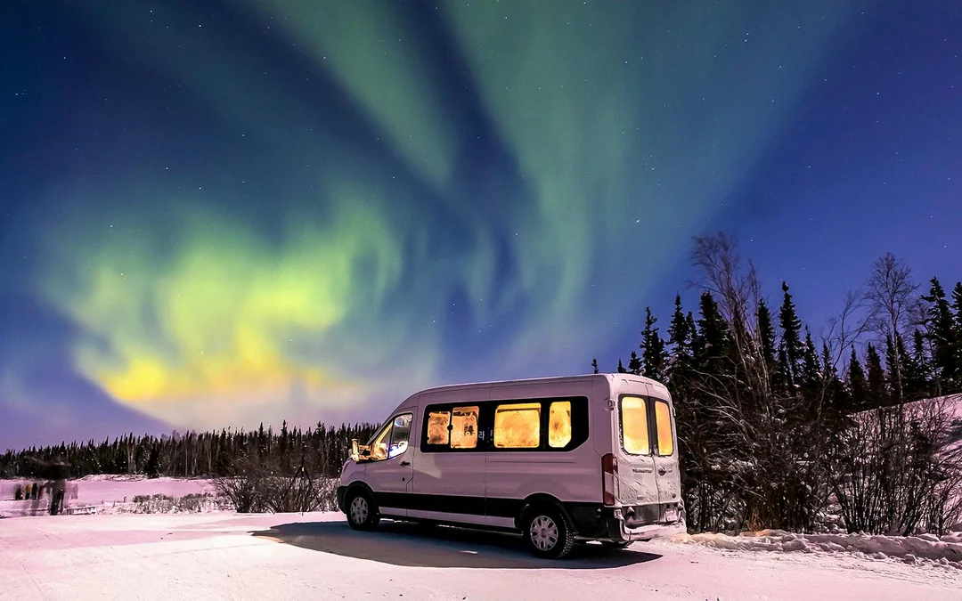 Northern Lights Chase Minibus Tour with Campfire Image 1