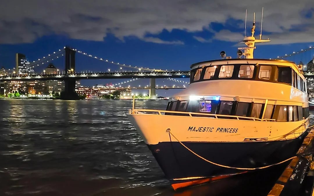 NYC Skyline and Statue of Liberty Harbor Lights Night Cruise Image 1
