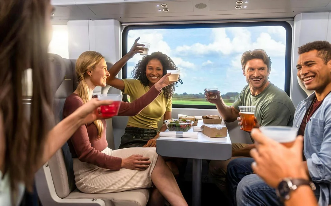 Orlando to Miami Day Trip: Round-Trip Brightline Train + Miami Open-Top Bus and Biscayne Bay Cruise Image 2