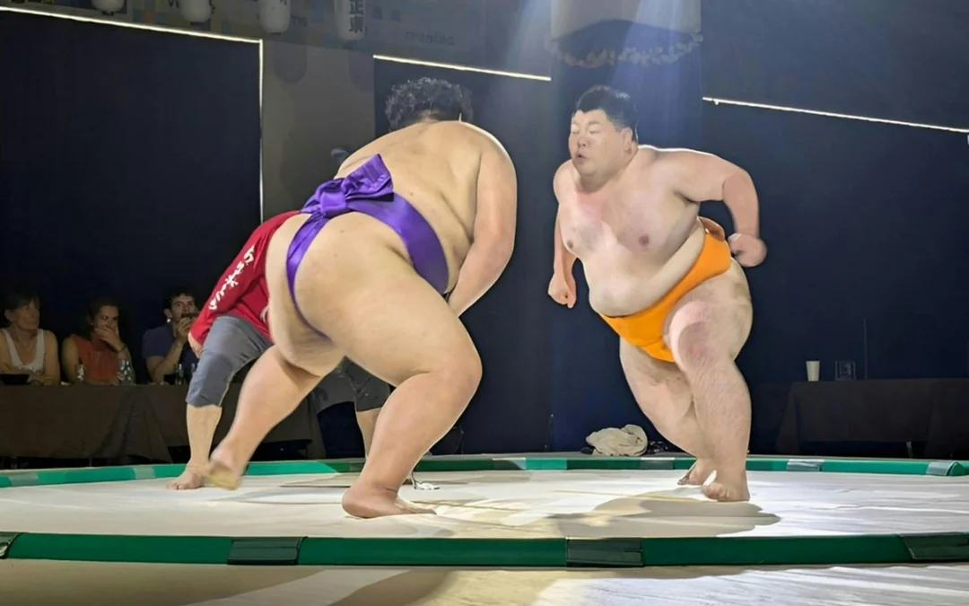 Osaka: Sumo Practice Show at Ochiizumibeya with Chanko-Nabe Hot Pot and Photo Image 3