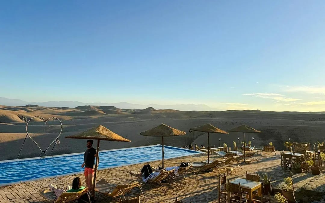 Overnight Agafay Desert Tour with Dinner Show & Pool Access Image 9
