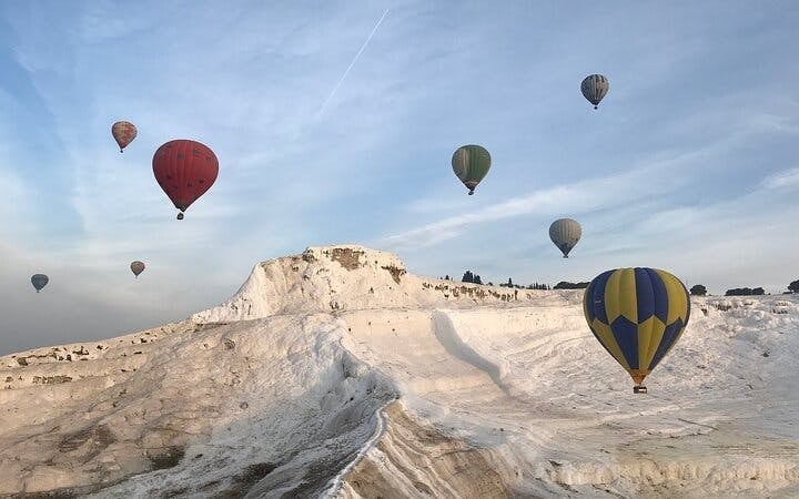 Pamukkale Hot Air Balloon Flight Over Travertines and Hierapolis with Hotel Transfers and Flight Certificate Image 2
