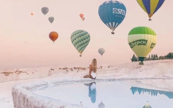Pamukkale Hot Air Balloon Flight Over Travertines and Hierapolis with Hotel Transfers and Flight Certificate Image 6