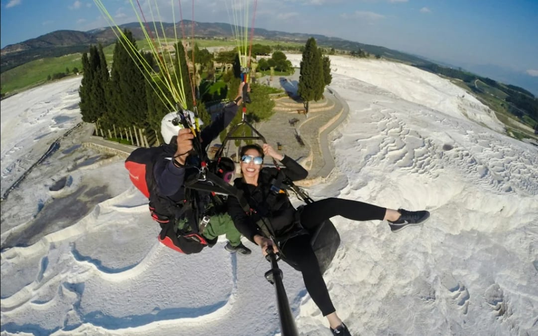 Pamukkale: Tandem Paragliding Flight Over Travertines & Hierapolis With Hotel Transfers Image 4