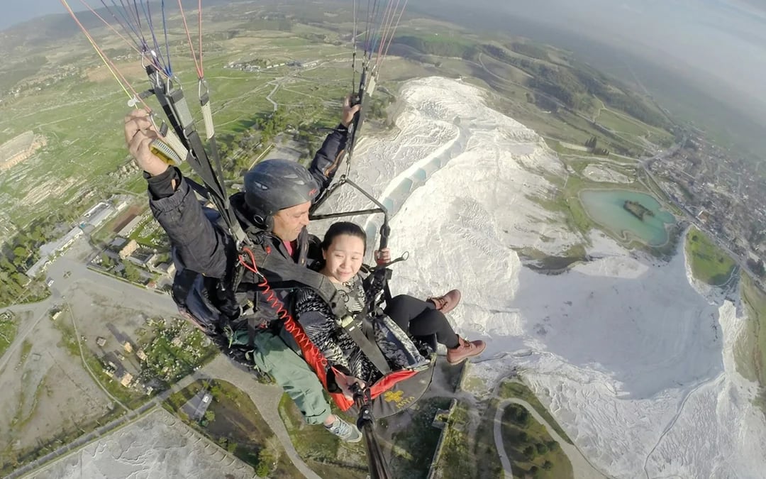 Pamukkale: Tandem Paragliding Over Hierapolis and Pamukkale Travertines Image 5